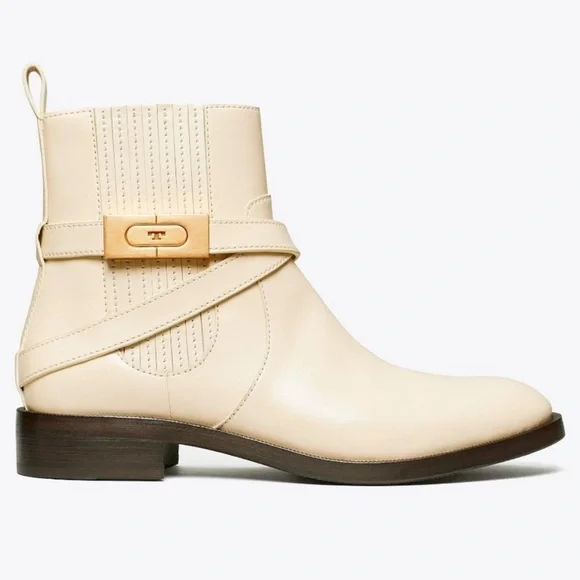 EUC Tory Burch T-Hardware Chelsea Boots in Dulce de Leche size US 10.5 - Picture 2 of 16